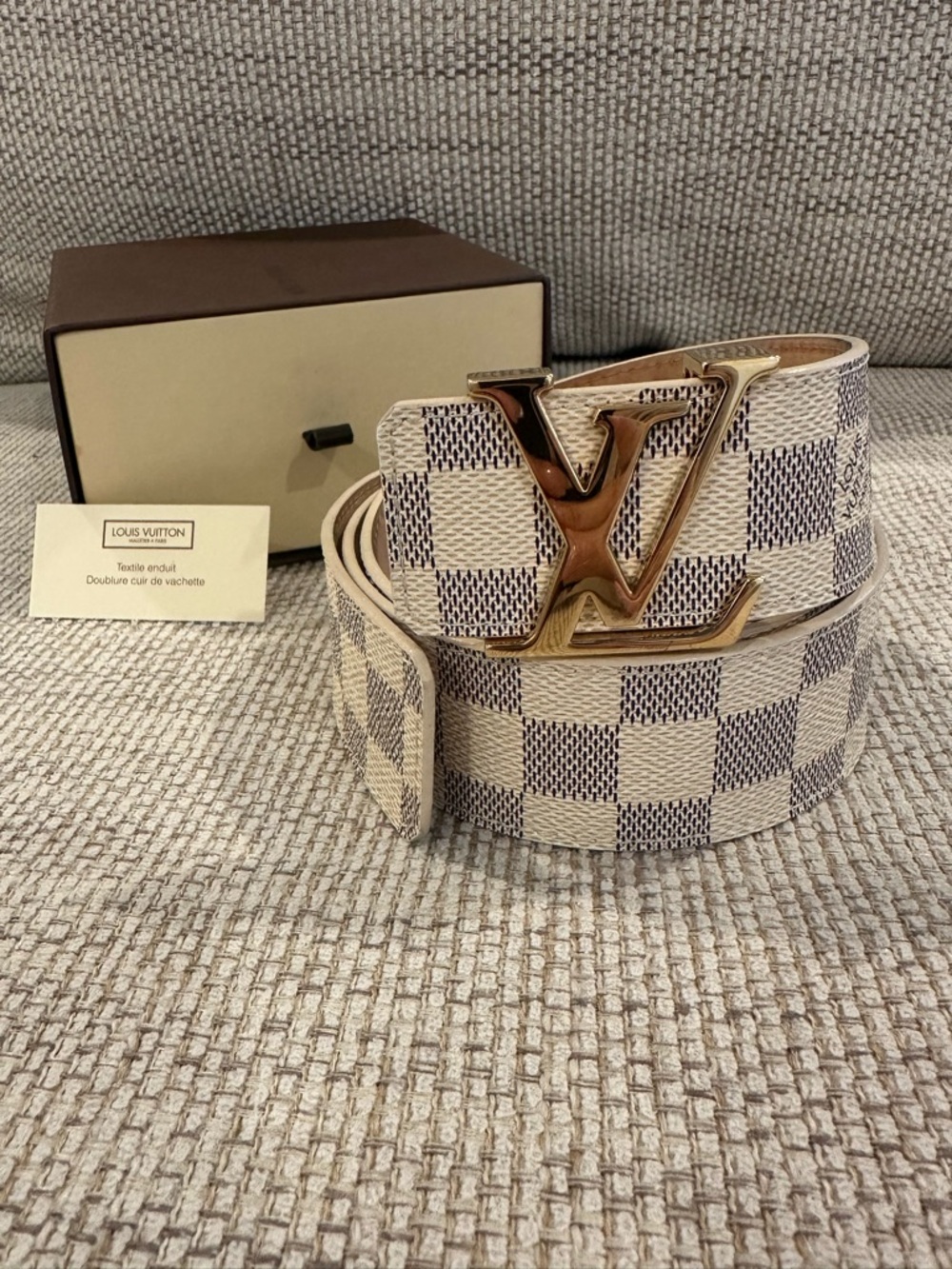 Louis Vuitton Damier Azur LV Initiales Belt - Picture 3 of 11